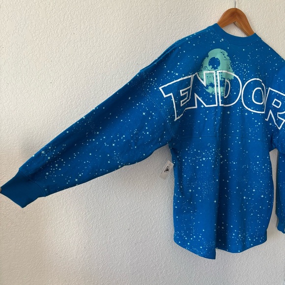 Star Wars Endor Spirit Jersey Disney Parks Long Sleeve Shirt Ewok Jedi Size XS - Picture 13 of 14